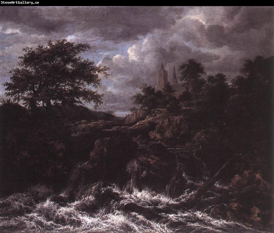 Jacob van Ruisdael Waterfall by Church